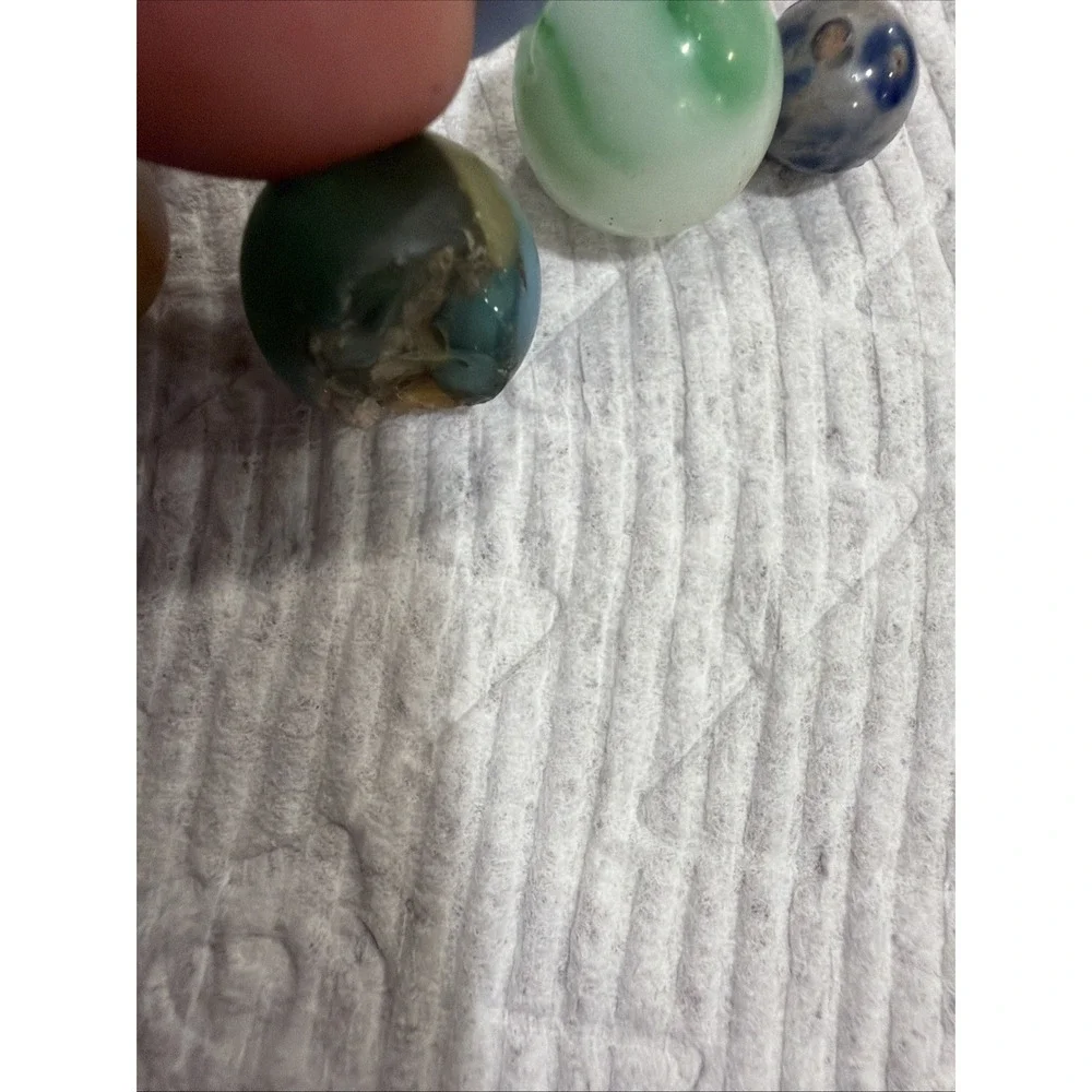 Lot Of 13 Vintage Marbles 11-regular 1- Shooter 1-mini 4 Damaged